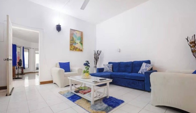 Golden Vibes- Cozy 1-bedroom villa w pool + oceanview St. Mary Parish with AC