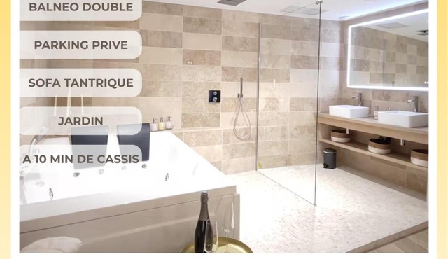 Instant Plaisirs - T2 60m2 avec Terrasse et Balnéo privative