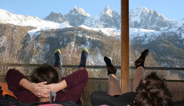 Large charming studio very quiet, magnificent view of Mont-blanc