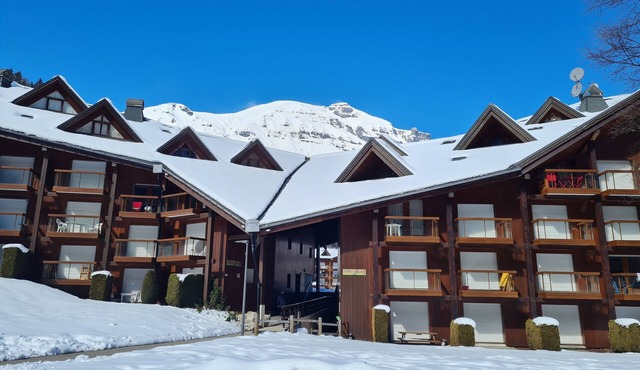 LOVELY STUDIO CABIN AT THE FOOT OF THE SLOPES IN A GREEN SETTING