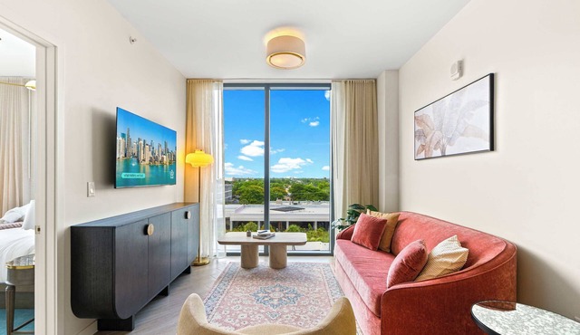 Luxury 2BR | Rooftop Pool | 30 Min to Stadium
