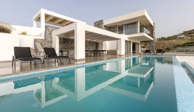 Luxury Seafront Villa Eros with Private Pool - Rock Bay Villas - Crete, Greece