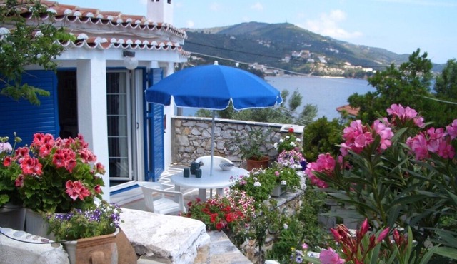 Luxury villa in flower paradise with private beach