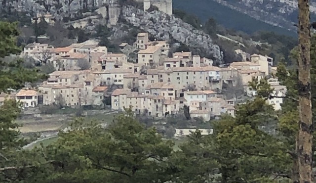 Provencal village in the Verdon gorges