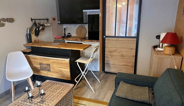 Renovated studio with large sunny terrace