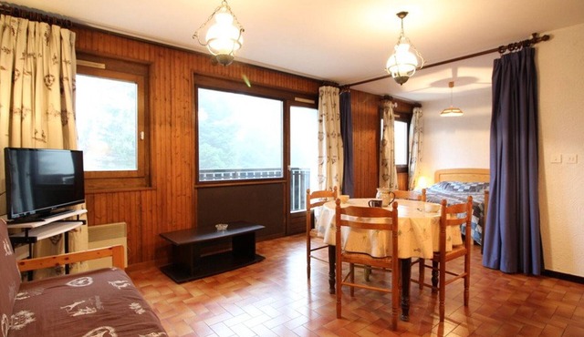 Spacious studio 4 ppl, double bed, slopes, parking