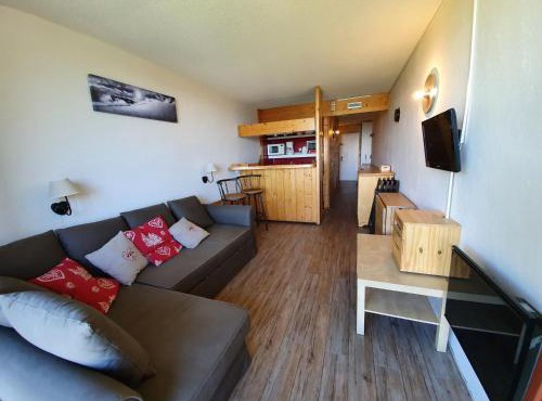 Studio cabine rénové 30m², Les Arcs 2000, capacité 4 personnes, balcon - FR-1-346-574