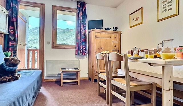 Studio for 4 in Tignes, south balcony, pets allowed