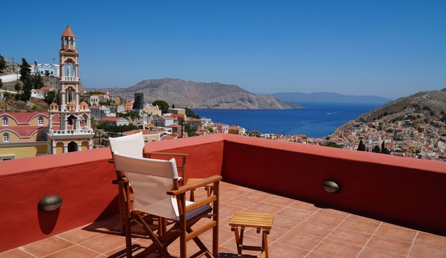 Symi Uptown Carmine Sea View Terrace Studio