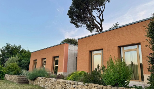 Terra cotta house in Marseille, at the foot of the Collines de Provence