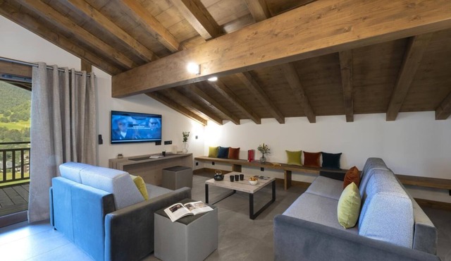 Wifi, fitness, swimming pool, sauna, hammam, balcony, tv, ski locker, 140m², Les Contamines-Montjoie