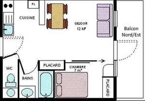 Apartment Termignon, 1 bedroom, 4 persons